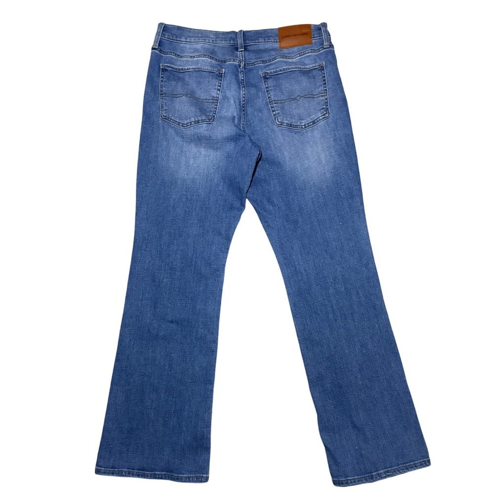 Lucky Brand Sweet Mid Rise Boot Jeans Medium Wash Distressed Size 12/31A Women - Picture 8 of 8
